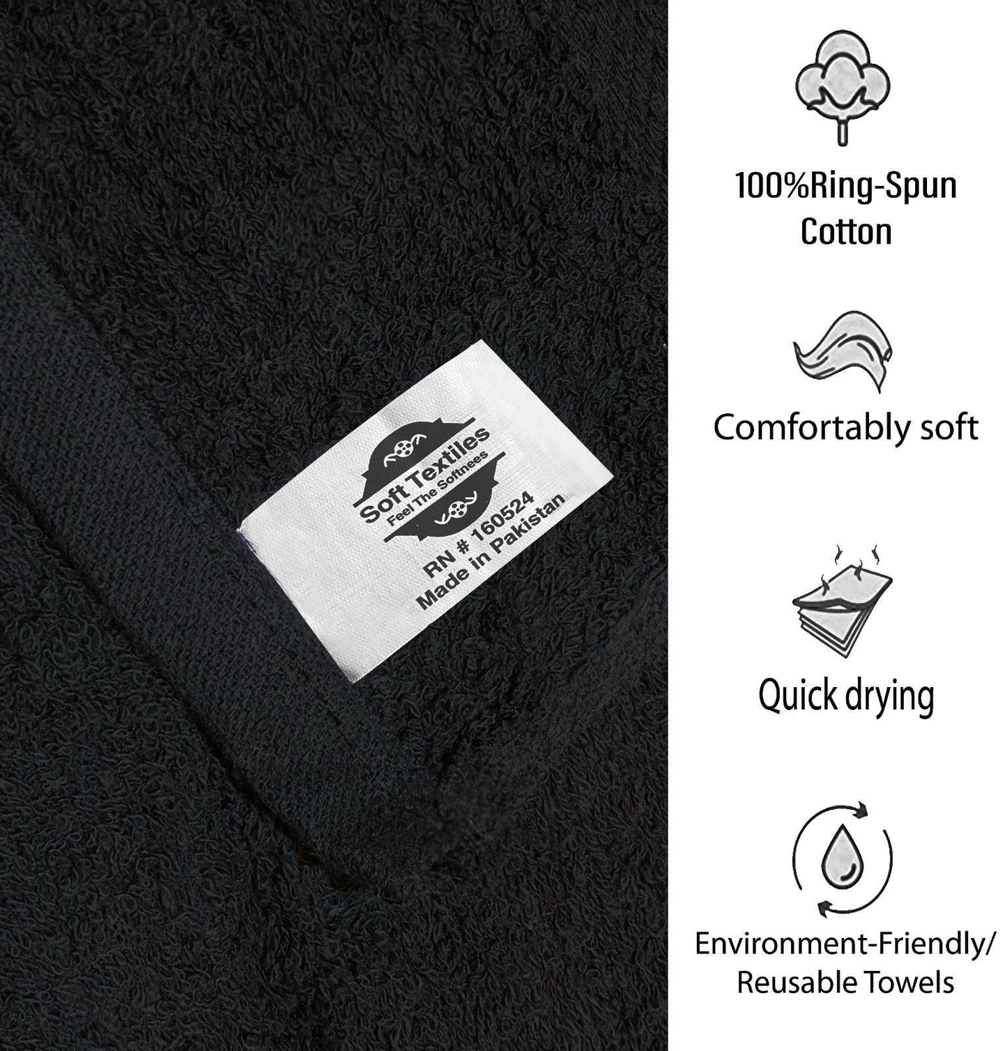 Salon Towel 16"x27" Pure Cotton Economy Hand Gym & Parlour Towels