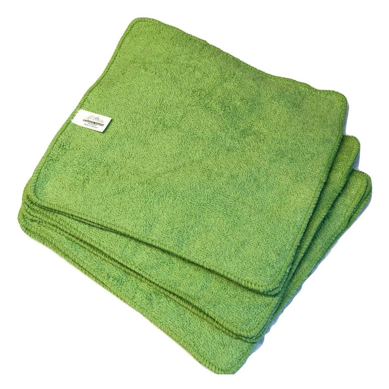 Soft Textiles Washcloths 12-24 Pack Color 100% Cotton Baby Towel Set 12 inchx12 inch, Size: 12 x 12, Green