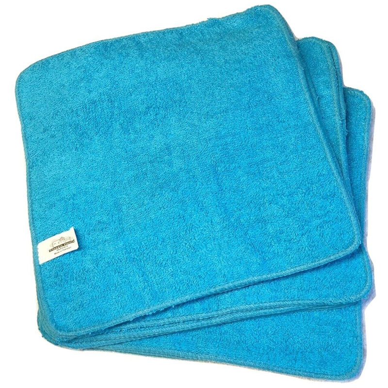 Makeup Towels Black 6/pack Soft Cotton Face Washcloth Bleach safe Hang Loop