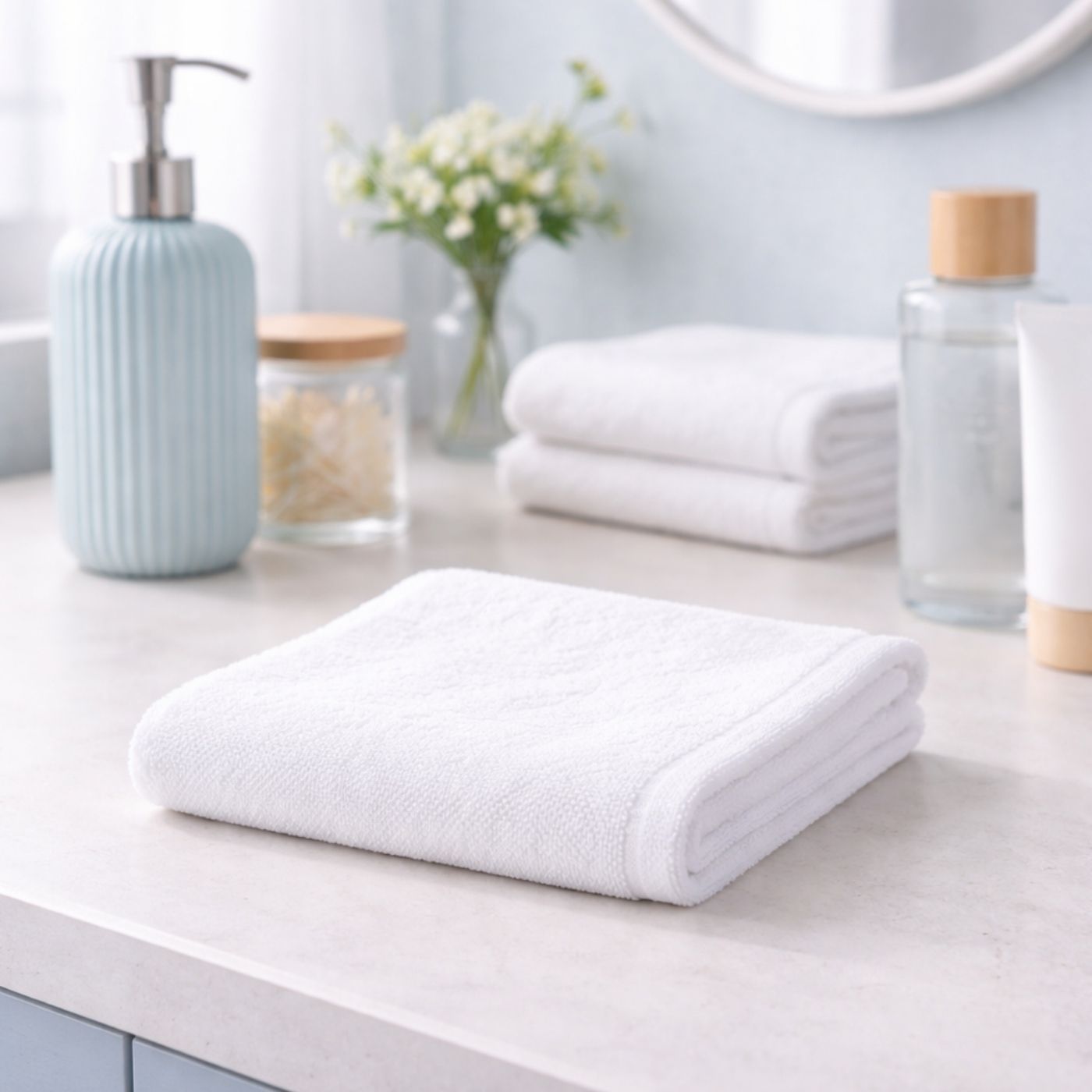 WashCloth 12x12 White 100% Pure Cotton Gym Towel Soft Textiles