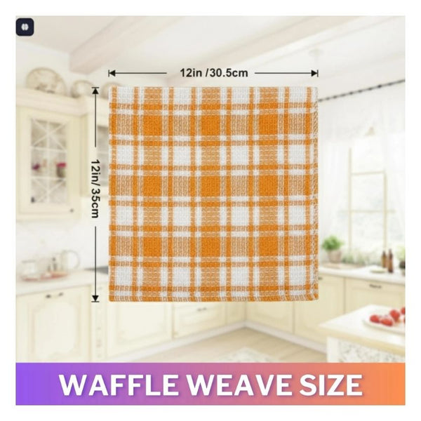 Soft Textiles 12 Pack 100% Cotton Waffle Weave Kitchen Dish Cloths, Ultra Soft 13x13