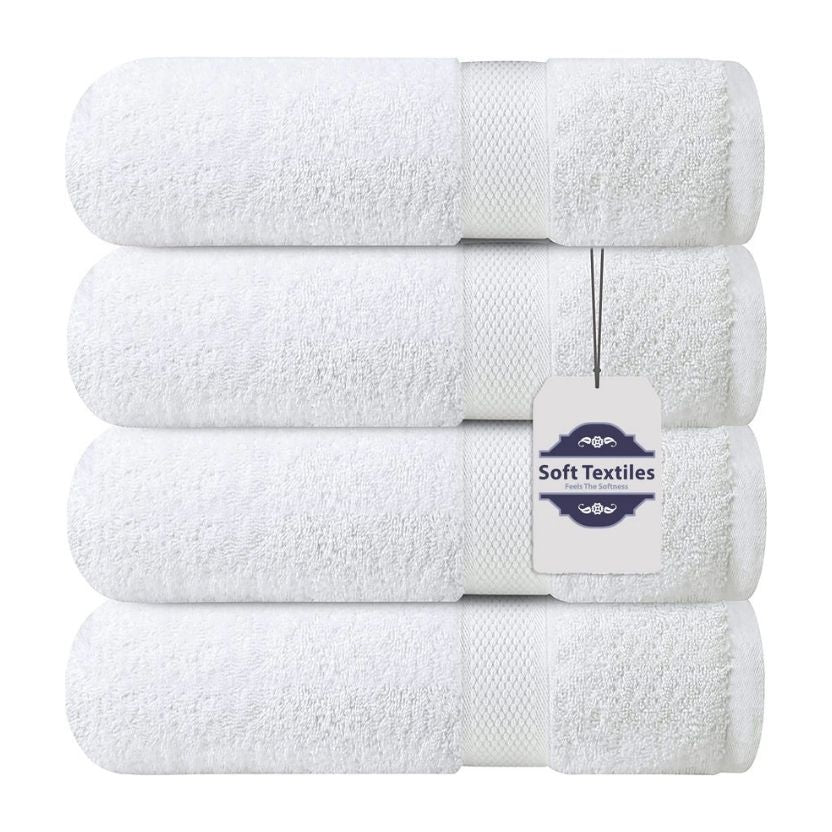 Bath Towel 6 Pack 100% Cotton Ring Spun Bath Towels Set 24X48 Inches