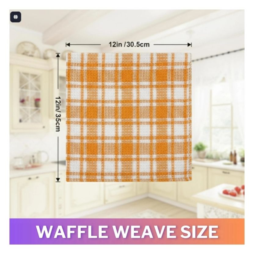 Soft Textiles 12 Pack 100% Cotton Waffle Weave Kitchen Dish Cloths, Ultra Soft 13x13