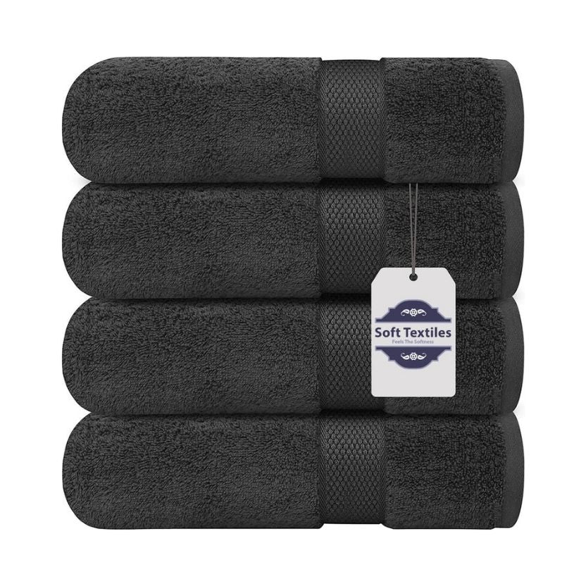 Bath Towel 6 Pack 100% Cotton Ring Spun Bath Towels Set 24X48 Inches