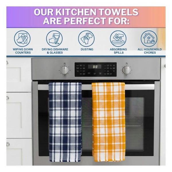 Soft Textiles 12 Pack 100% Cotton Waffle Weave Kitchen Dish Cloths, Ultra Soft 13x13