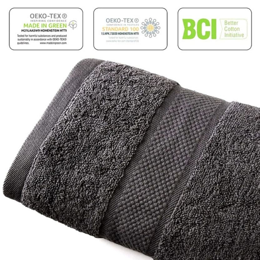 Bath Towel 6 Pack 100% Cotton Ring Spun Bath Towels Set 24X48 Inches