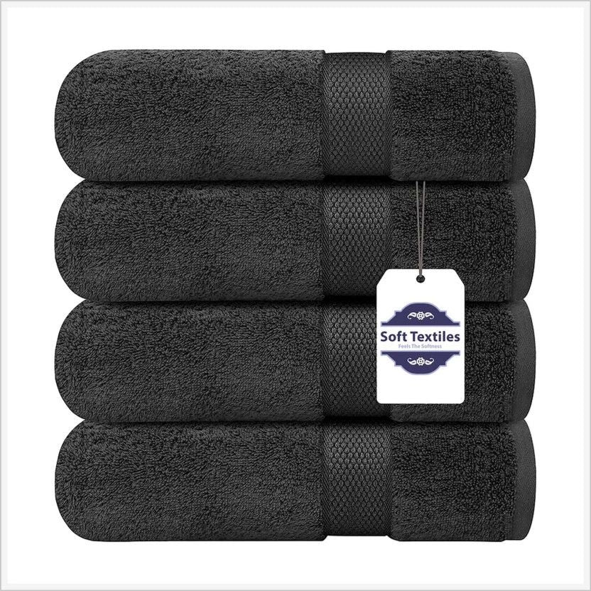 Bath Towel 6 Pack 100% Cotton Ring Spun Bath Towels Set 24X48 Inches