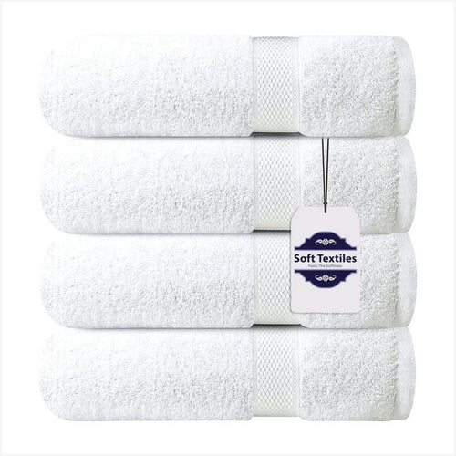 Bath Towel 4 Pack 100% Cotton Ring Spun Bath Towels Set 27x54 Inches