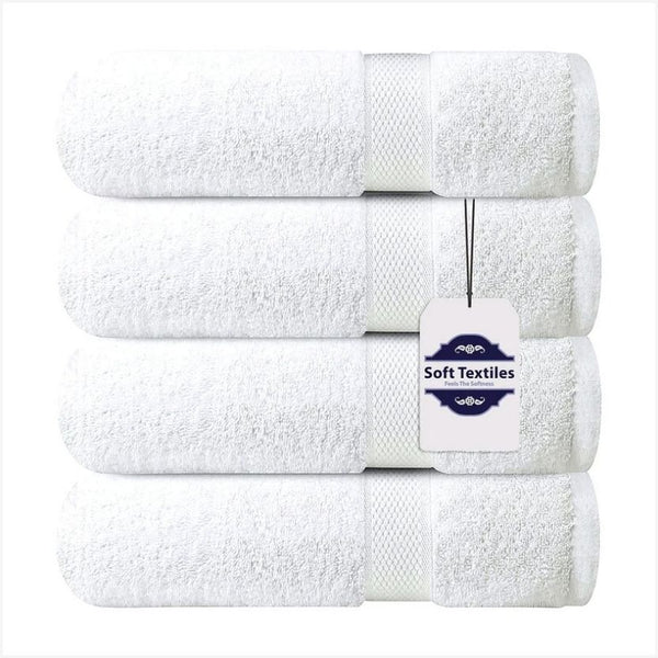 Bath Towel 4 Pack 100% Cotton Ring Spun Bath Towels Set 27x54 Inches