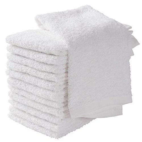 Soft Textiles 12-24 Pack White Bar Mop Kitchen Towels 100% Cotton Kitchen Rag Kitchen Bar Towel