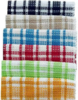 Waffle Weave 24 Pack 100% Cotton Kitchen Dish Cloths, Ultra Soft 12x12 Inches