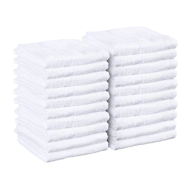 Soft Textiles Bath Towel 6 Pack 100% Cotton Ring Spun Bath Towels Set 24x48 Inches White