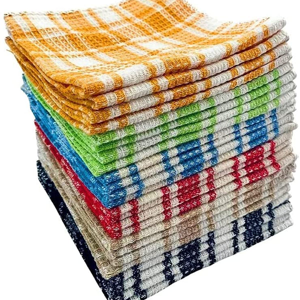 100% Cotton Dish Cloths Cleaning Cloth Washing Drying Dishes 34 x