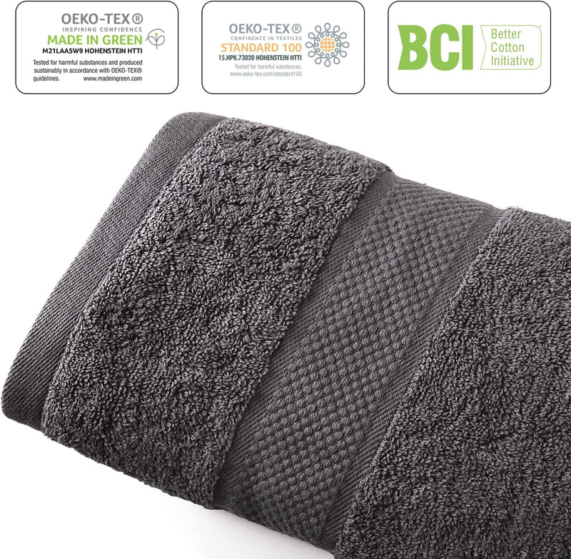 Soft Textiles Bath Towel 4 Pack 100% Cotton Ring Spun Bath Towels Set 27x54 Inches