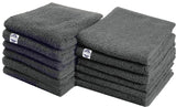 Black Salon Towel 16"x27" Pure Cotton Economy Hand Gym & Parlour Towels